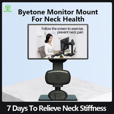 Ergonomia de gerencio automática do suporte do monitor para aliviar a rigidez do pescoço