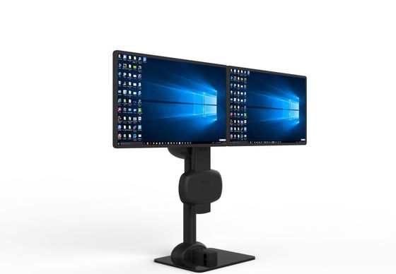 Eletrônico elevação rotativa monitor duplo braço para aliviar a rigidez do pescoço