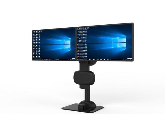 Automático de elevação rotativa de monitor duplo braço para aliviar a rigidez do pescoço